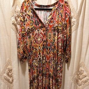 Zara Maxi paisley print long sleeve dress-Size M